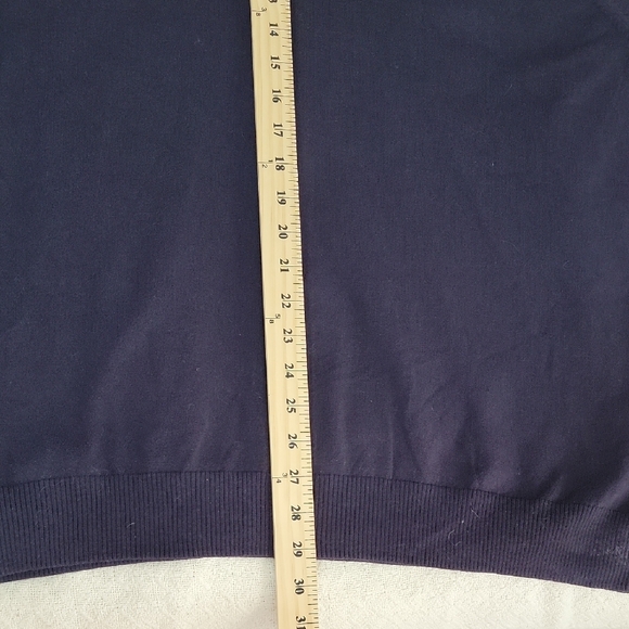 Lands' End Dark Blue Women Sweater with White Accents Cotton Size XXL - Picture 7 of 8